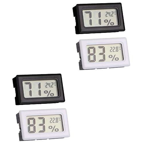 BESPORTBLE Humidity Meter 4 Pcs Portapotty Morphie Portable Humidity Meters Electronic Humidity Gauge Moister Meter Large Screen Indoor Thermometer