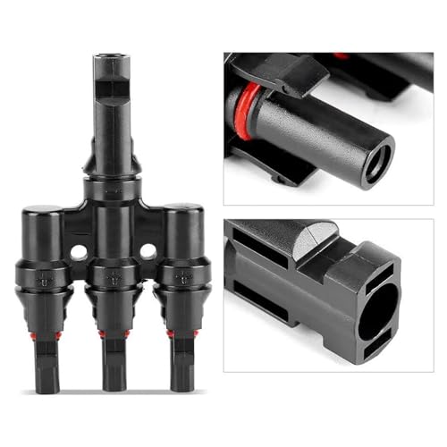enjoy solar® 1 Paar Solarstecker T Verteiler 3-fach für Parallelschaltung Solarmodul