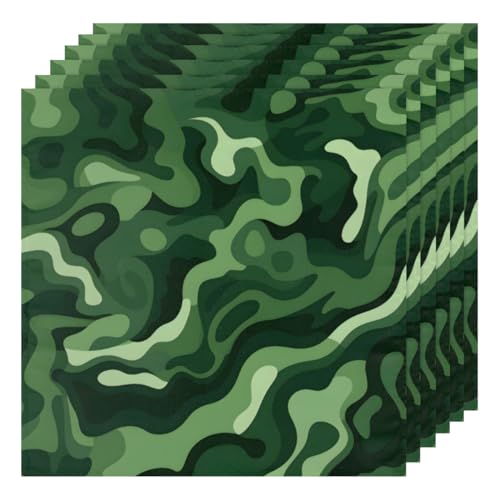 Servilletas de tela camuflaje multicolor set x6 50.5x50.5 cm miniatura 1