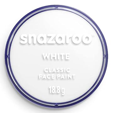 Snazaroo Classic Face and Body Paint for Kids and Adults, White Colour, Water Based, Easily Washable, Non-Toxic, Makeup, Body Painting for Parties, for Ages 3+
