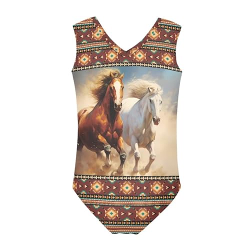 Image of Fashion Print One-Piece Swimsuits for Girls,Soft Stretchy One Piece Bathing Suit Quick Dry Beach Swimwear 5-14 Years