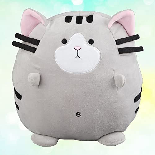 8" Gray Cat Plush Pillow Toy Squishy Kitty Stuffed Animal Plushie Kitty Pillow Cute Kitten Huggable Toy Kawaii Soft Cushion For Girl Kid Children's Day Birthdays Christmas #TOP1