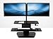 Mount-It! Standing Desk Converter, Stand Up Desk Riser with Dual Monitor Mount, Adjustable Workstation in Black, Top Platform 23