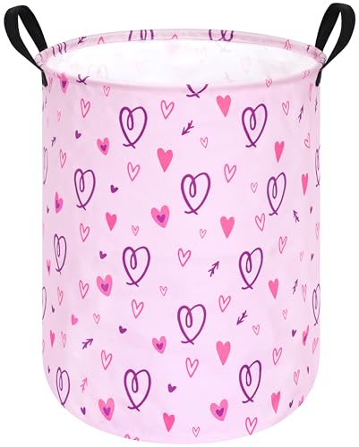 ACMUUNI 19.7' Round Pink Valentine's Day Laundry...