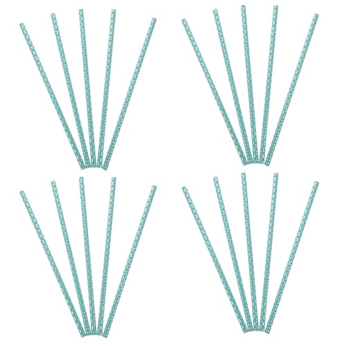 Pitillos decorativos de papel NOLITOY 100 unidades azul claro miniatura 1