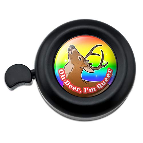 GRAPHICS & MORE Oh Deer I'm Queer Rainbow Pride Gay Lesbian Funny Bicycle Handlebar Bike Bell