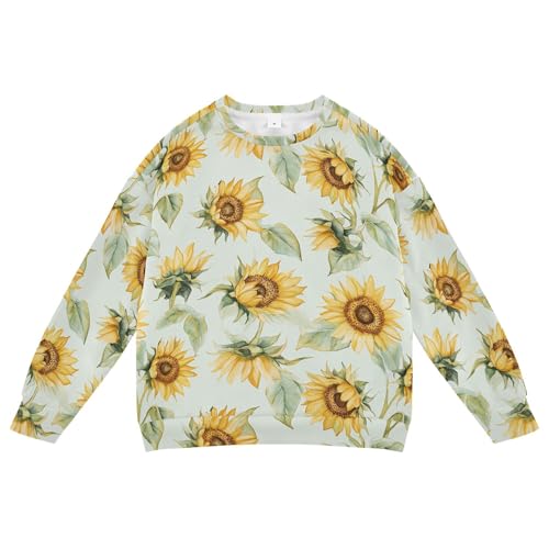 JUNZAN Beauty Sunflower Neutral Little Kids Pullover Hoodie Long Sleeve Sweatshirt With Hoodie Athletic 4T