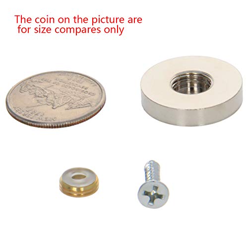 Bettomshin 4Pcs Mirror Screw Decorative Cap Nail 25mm/0.98" Cap Diameter Stainless Steel Brushed Stainless Steel miniatura 2