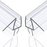 Frameless Ultra Clear Shower Door Bottom Seal 5/16' Thick 39' Long 2 Pack,Soft Bathroom Door Sweep...