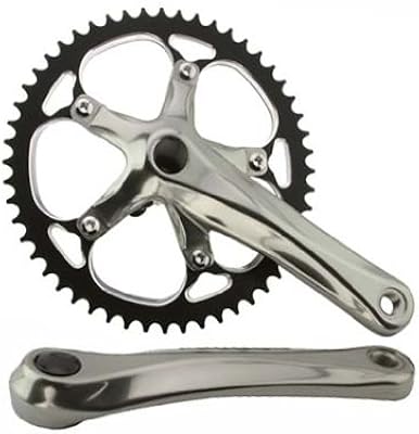 Lowrider Alloy Chainwheel Set 52T x 175mm Black Titanium. for Bicycles, Bikes, for Beach Cruiser, Mountain Bike, Track, fixies, Fixed Gear