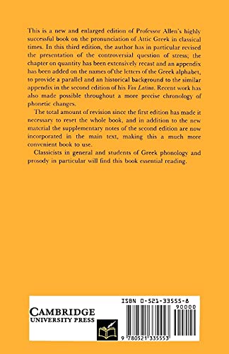 Vox Graeca: A Guide to the Pronunciation of Classical Greek