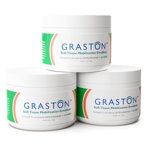 Graston Technique Arnica Soft Tissue Emollient Massage Lotion - 4oz Jar Pro-Grade Therapy Massage Cream for IASTM, Arnica Cream, Relief and Recovery, 3-Pack