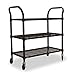 Wire Cart 3 Shelf 48x18x39 Black