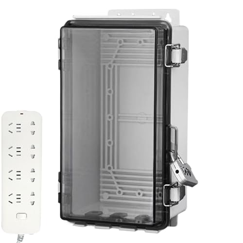 Boîte de jonction pour l'extérieur étanche avec couvercle transparent et serrure