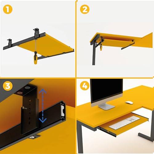 Emuca - Schubladenausführunggarnitur mit Kugellager und Höhenregulierbar