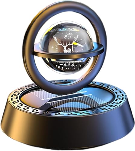 Image of Solar Aroma Car Air Freshener, Stylish Dashboard Rotating Perfume Diffuser, Rotating Aromatherapy, Solar Powered Autorotation Decoration for Car Interior, Refillable & Eco Friendly (ROTATING)
