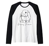 bunny mama holland lop mamma carino lop coniglio line art maglia con maniche raglan