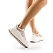 DREAM PAIRS Women Platform Chunky Lightweight Comfortable Casual Lace-Up Sky Walking Fashion Sneakers,Size 9,Brown/Beige/White,SDFN2415W