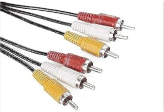 كبل فيديو صوتي متر/متر 3RCA و3 RCA - أسود، لكومبيوتر - بي سي
