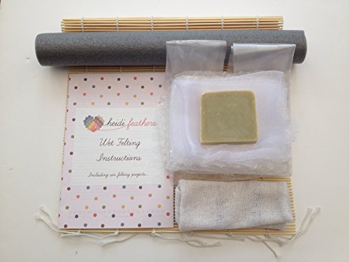 wet felting supplies - Heidifeathers Starter Wet Felting Kit Without Wool