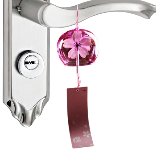 Carillon éolien Romantique | Cloches à Vent japonaises à Fleurs romantiques à l'extérieur, Petit Carillon à Vent Traditionnel, Pendentif Fait à la Main, décoration d'intérieur, Cloche de