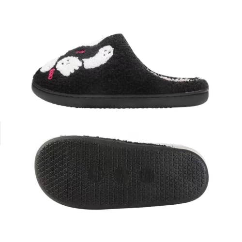 Image of Halloween Pumpkin Slippers for Womens Mens Cute Cartoon Slippers Plush Warm Memory Foam Shoes