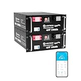 E-LekTech 48V 100Ah Lithium LiFePO4 Battery, Built-in 200A BMS, Max. 10.24kW Power Output, Perfect for Off-Grid, Solar Power System, Home Backup (2 Pack)