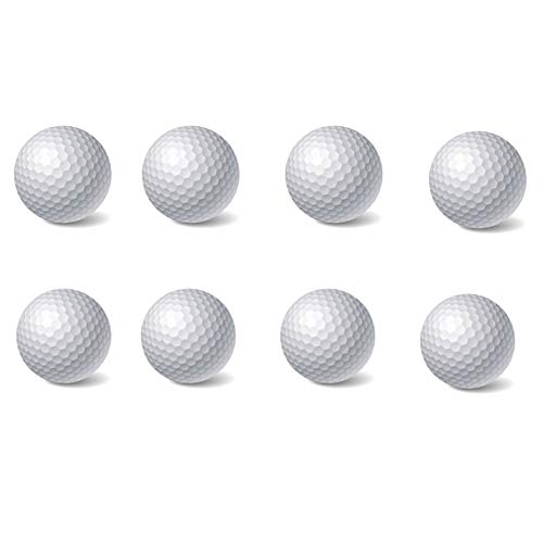 8 PCS White Golf Practice Balls -Double Layer Ball (Long Distance Ball)