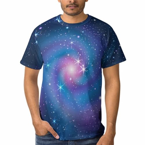 T-Shirt Galaxie Homme Confortable à Motif Nébuleuse