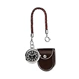  Regent Herren-Taschenuhr Analog P-38 mit Ledertasche URP038 Analoguhr