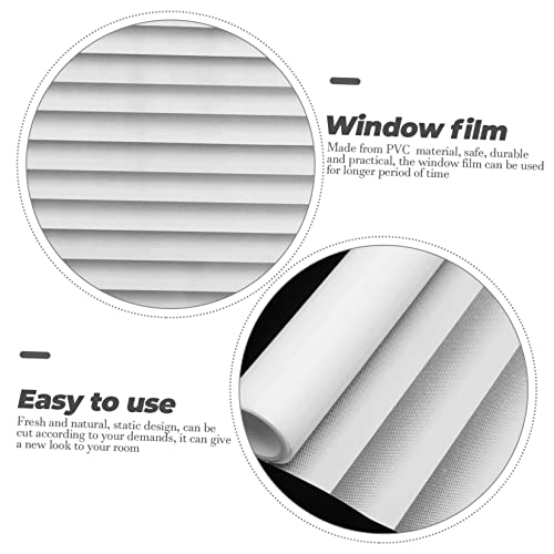 Película adhesiva para ventana con patrón de persianas blanca miniatura 4