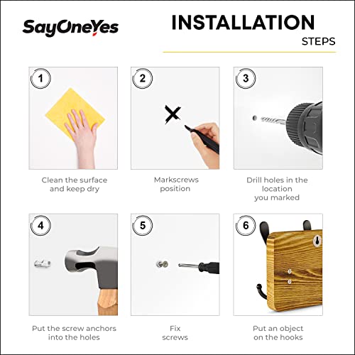 Sayoneyes Rustic Coat Rack Wall Mount With 10 Tri Hooks For Hanging – 39 Inch Heavy Duty Solid Pine Real Wood – Wall Hooks Rack For Bathroom, Bedroom, Entryway (Brown – 2 Pack) #TOP5