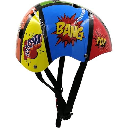 Il design accattivante e assicura un look al bambino e lo mantiene in vista. Non solo è ben fatto e sembra buono, ma il casco si adatta bene ed è facile da regolare.