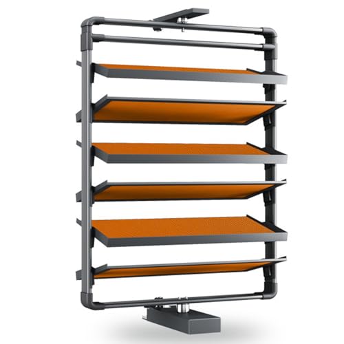 Zapatero Giratorio 360° Marco de Aluminio Nivel Aeronáutico Alfombrillas Cuero Antideslizantes Tableros Desmontables para Entrada Recibidor Hogar(Orange,33 * 72 * 109.1cm)