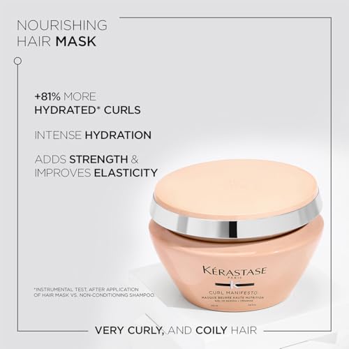 Image of Kerastase Curl Manifesto Hair Mask for Curly, Wavy Hair 200ml | Hydrating Hair Mask for Curly & Wavy Hair | Reduces frizz| Infused with Manuka Honey, Glycerin & Ceramide