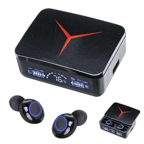 Wireless Earbuds Earphones - 5.3 Bluetooth Wireless Headphones with Charging Box, LED Power Display IPX7 Waterproof in-Ear Earbuds, Slide Cover Design Bluetooth Wireless Earbuds for Sports Work