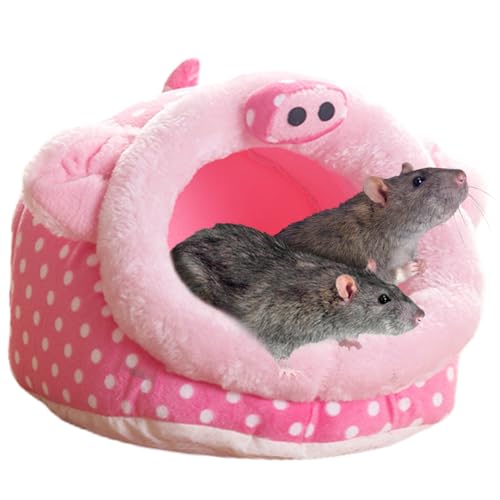 Image of EAEDMY Guinea Pig Bed House & Hideout for Rat Bearded Dragon Hedgehog Ferret to Sleep and Hide, Guinea Pig Cage Accessories Habitat Decor (X-Large, 3.Pig)