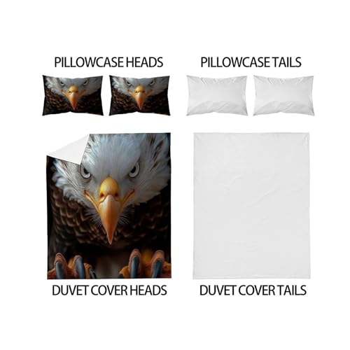 Housse de couette King microfibre respirante imprimé animaux 3D - 4