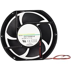 Ventilador Agua Congelada Ventilador de Gabinete de Red, Ventilador de Enfriamiento de 24 V CC, Disipador de Calor Axial de Doble Bola, Enfriador Silencioso, para Ventilación, TI, Maquinaria, Bombas de Agua, Congeladores