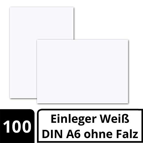 Gustav Neuser® Simple Insert Paper for A6 Folding Cards - Brilliant White - 102 x 146 mm - No Fold - Matte Paper - Image 2