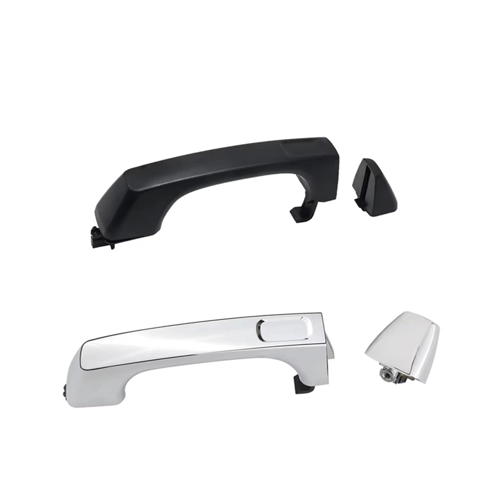 ZJYZYQ Car Sliding Outer Door Handle for 06-10 for Hummer for H3 Black Chrome 15296933 15794314 15932907 25832249 Front Rear Left Right Exterior Outside Door Handle(Chrome Silver)