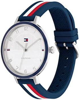 Tommy Hilfiger Women's Quartz Stainless Steel Case and Silicone Strap Watch, Color: Multi Color (Model: 1782584)