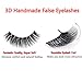 15Pairs 3Styles False Eyelashes 3D Handmade Fake Eyelashes, 3D Fake Lashes with Natural Round Look, Synthetic Fiber Material Cruelty-Free Reusable False Lashes with Eyelash Applicator