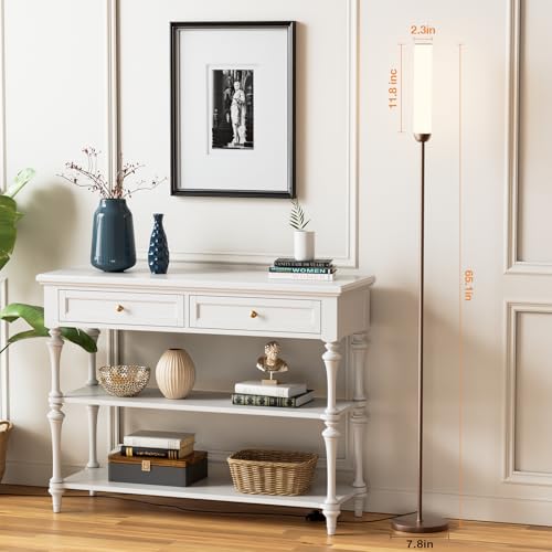 Image of Ambimall LED Floor Lamp with Remote Control, 65 inch Standing lamp with Stepless Adjustable 3000K-6500K Colors & 30-100% Brightness, Foot Switch(Brown) (Pack of 2)