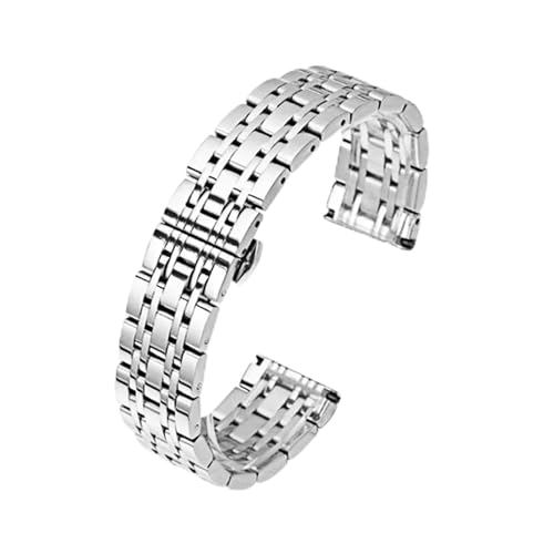 Bracelet de montre acier interchangeable 20mm 18mm à 7 perles argentées
