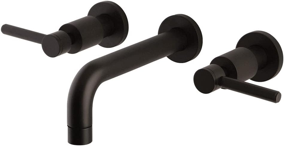 Kingston Brass KS8125DL Wall Mount Bathroom Faucet, Oil Rubbed Bronze ...