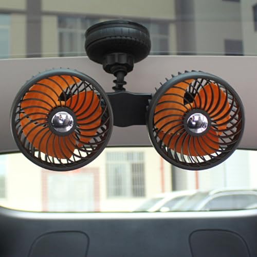 HEIBTENY Ventilador Doble de Coche 360°
