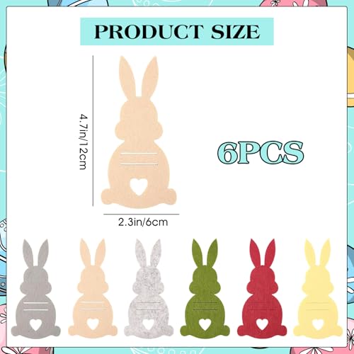 6 Stück Ostern Geldgeschenke, Oster geschenke, Osterhase, Ostern deko für Oster Osterhase Feiertagsgeschenke eine Weihnachtsgeschenktüte aus Filz und eine Tischdekoration (Mehrfarbig)