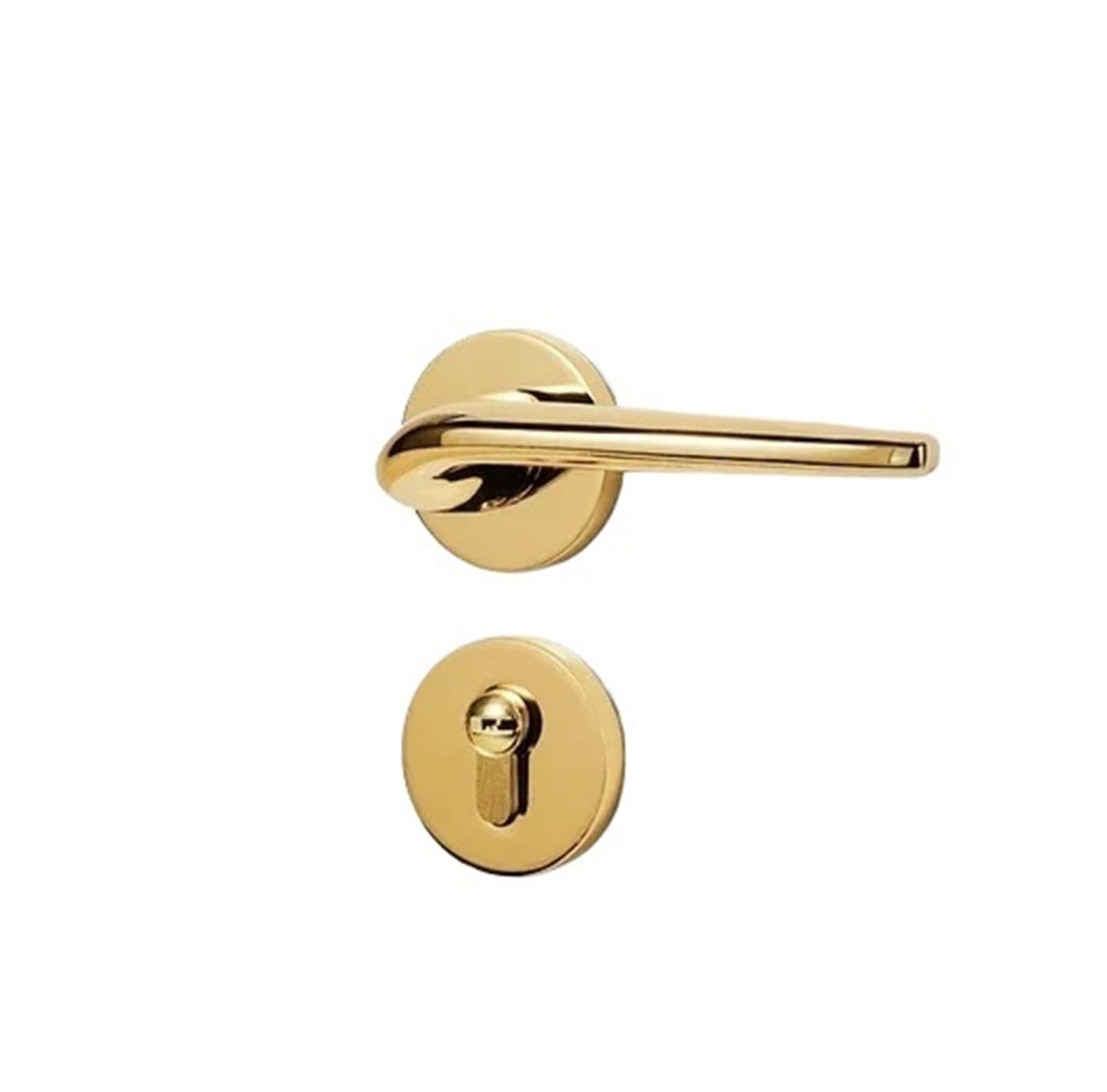 nxjaSDH Lock and Handle Sets, 1 Set of Aluminum Alloy Split Bedroom Door Handle Lock with Key(Stylec-58mm)