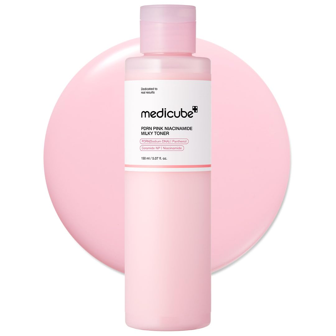 Medicube PDRN Pink Niacinamide Milky Toner Lotion Salmon Niacinamide Milky Lotion Hypoallergenic Beam Lotion Moisture Moisturizing Moist Fluttering Skin Oily Skin Care Korean Cosmetics